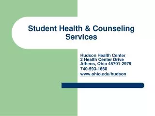 student health counseling services