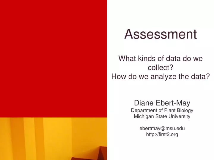 assessment what kinds of data do we collect how do we analyze the data