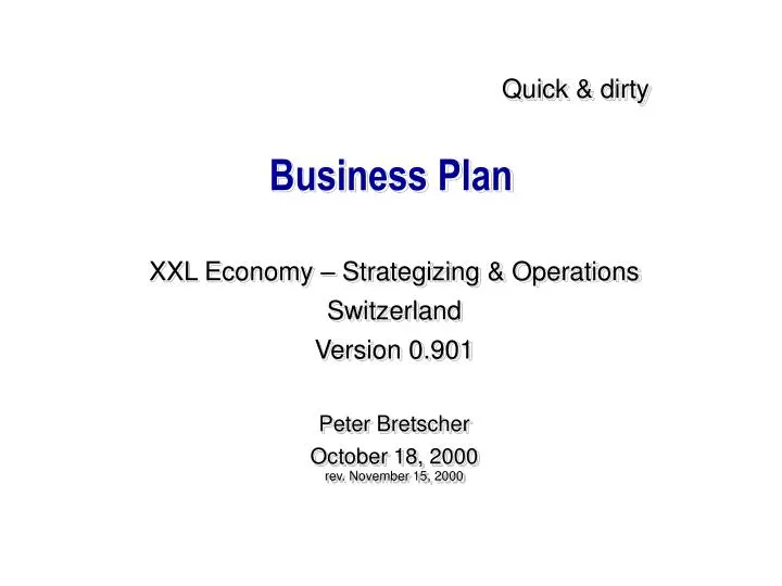 business plan