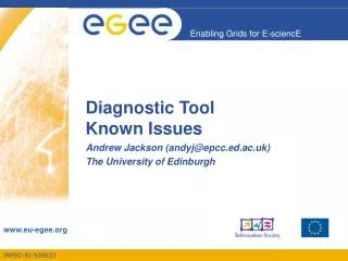 Diagnostic Tool Known Issues