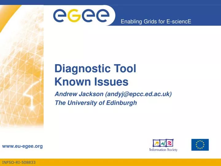 diagnostic tool known issues