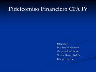 fideicomiso financiero cfa iv