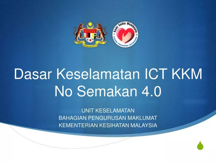 dasar keselamatan ict kkm no semakan 4 0