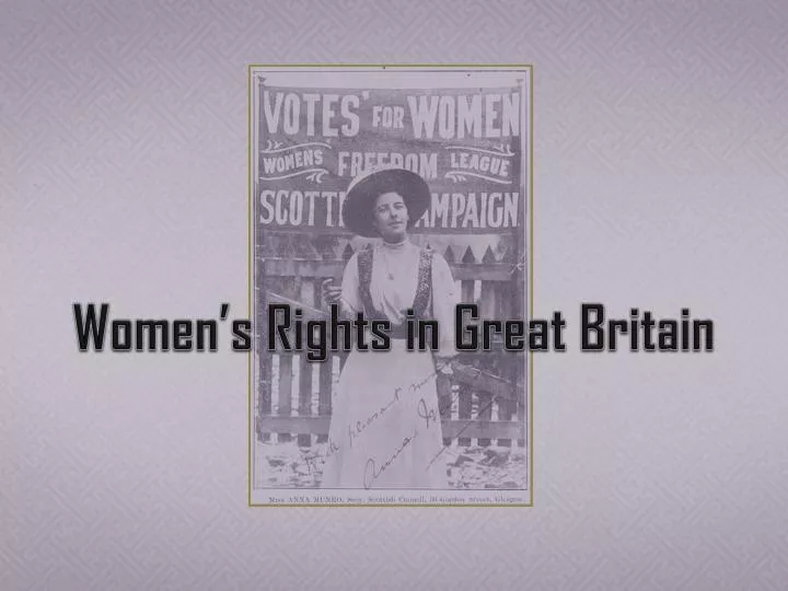 women s rights in great britain