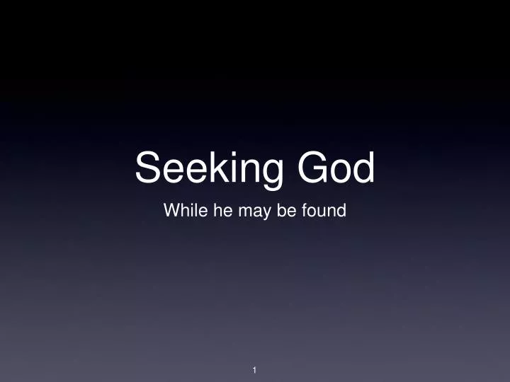 seeking god