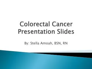Colorectal Cancer Presentation Slides
