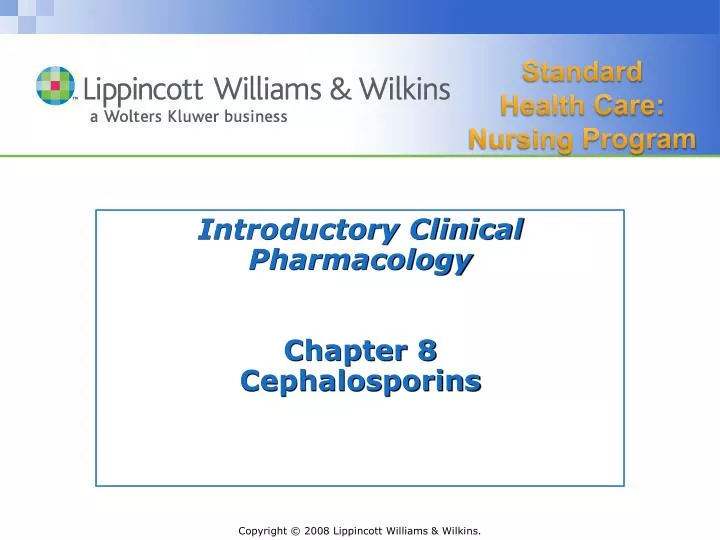 introductory clinical pharmacology chapter 8 cephalosporins