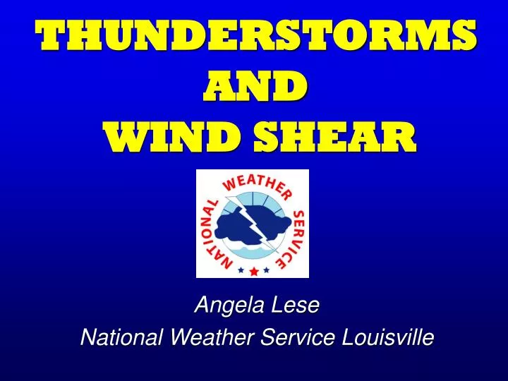 thunderstorms and wind shear