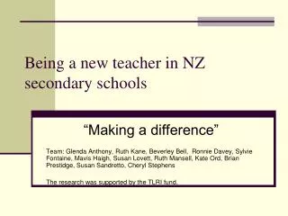 Being a new teacher in NZ secondary schools