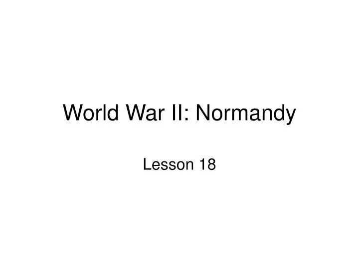 world war ii normandy
