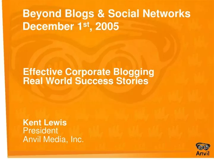 beyond blogs social networks december 1 st 2005