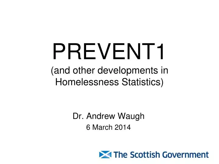 prevent1 and other developments in homelessness statistics