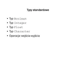 typy standardowe