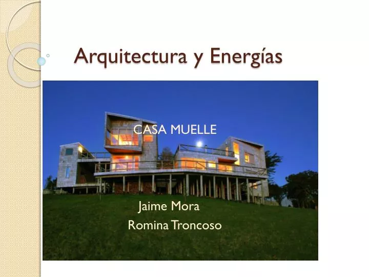 arquitectura y energ as