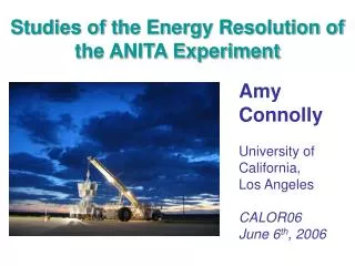 Studies of the Energy Resolution of the ANITA Experiment