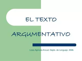 el texto argumentativo