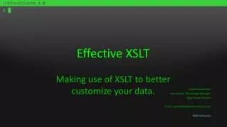 Effective XSLT