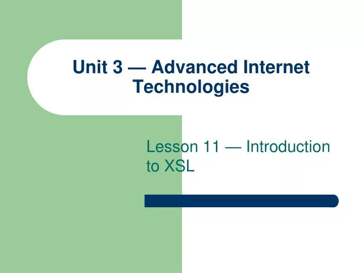 unit 3 advanced internet technologies