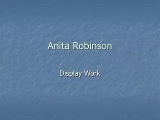 Anita Robinson
