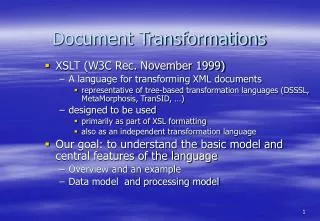 Document Transformations