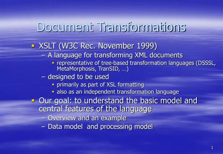 document transformations
