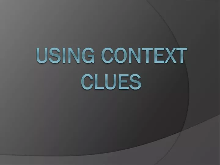 using context clues