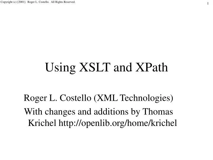 using xslt and xpath
