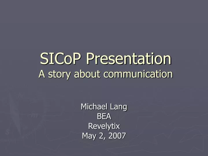 sicop presentation a story about communication
