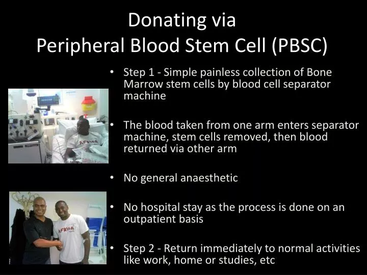 donating via peripheral blood stem cell pbsc