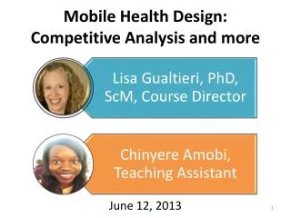 Mobile Health Design: Competitive Analysis and more