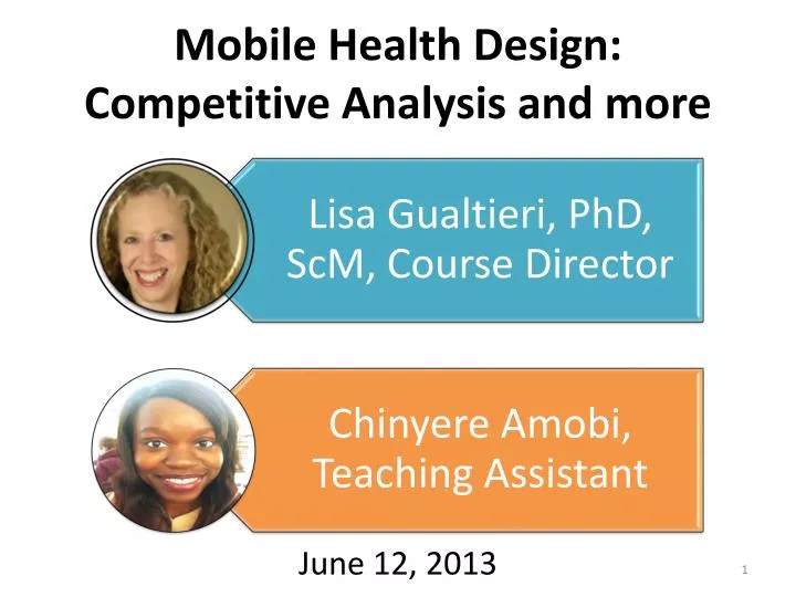 mobile health design competitive analysis and more