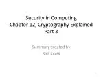 Security in Computing Chapter 12, Cryptography Explained Part 3 - slide 1