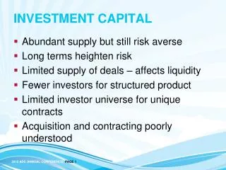 INVESTMENT CAPITAL