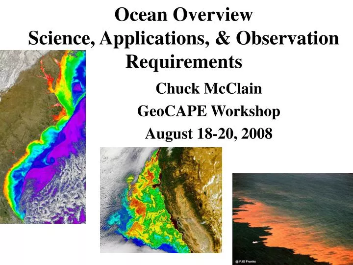 ocean overview science applications observation requirements