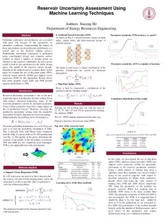 Reservoir Uncertainty Assessment Using Machine Learning Techniques