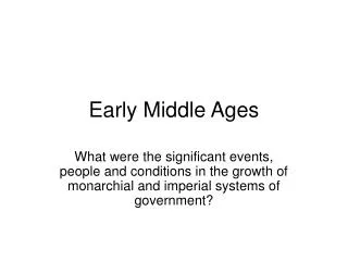 Early Middle Ages