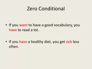 zero conditional