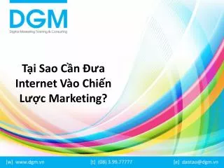 t i sao c n a internet v o chi n l c marketing
