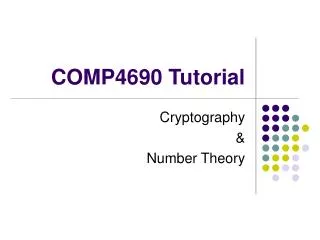 COMP4690 Tutorial