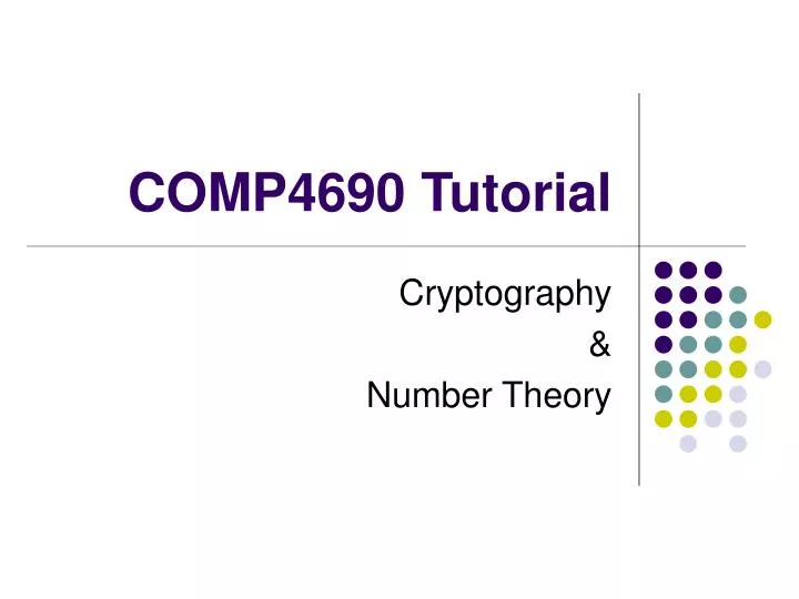 comp4690 tutorial