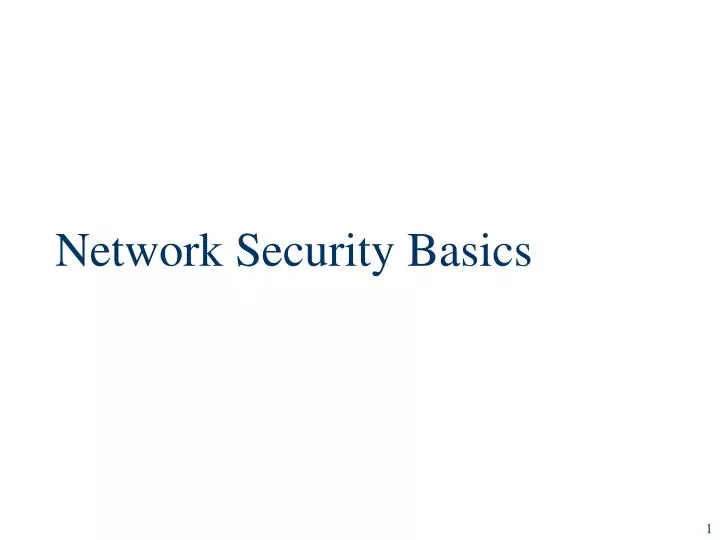 network security basics