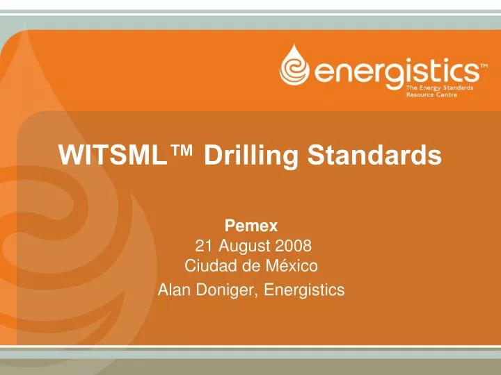 witsml drilling standards