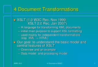 4 Document Transformations