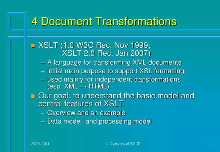 4 document transformations