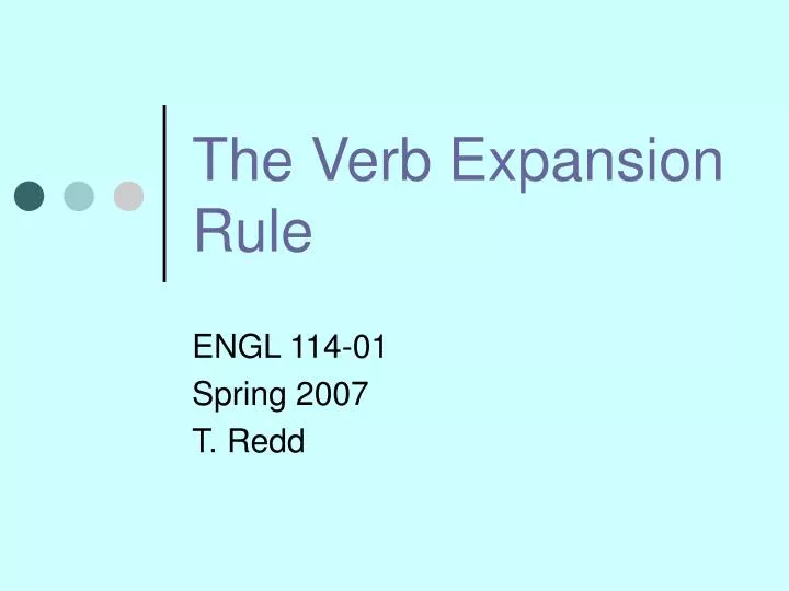the verb expansion rule
