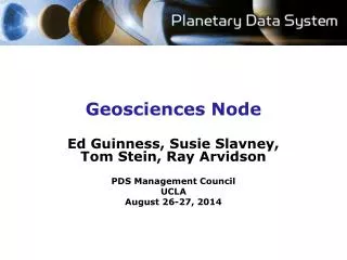 Geosciences Node