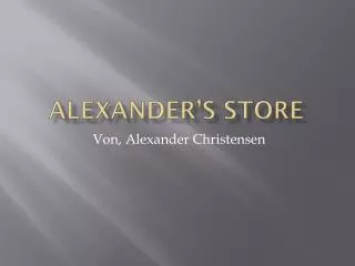 alexander s store