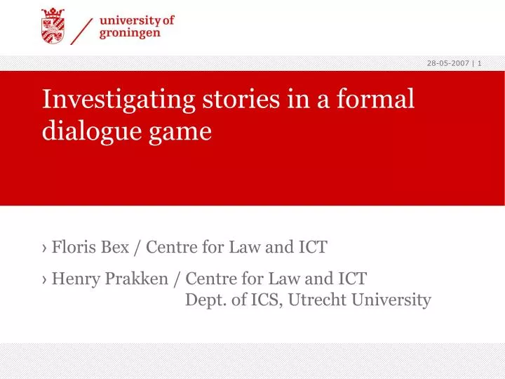 investigating stories in a formal dialogue game