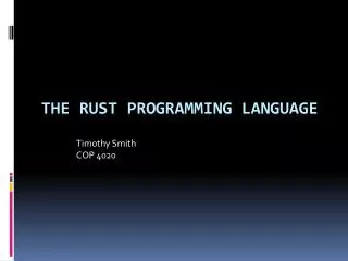 The Rust programming language
