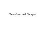 Transform and Conquer - slide 1